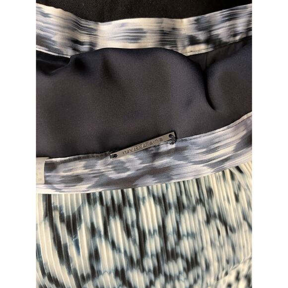 ELIE TAHARI Blue White Printed Alex Pleated Midi Skirt Size 10 - Picture 4 of 5